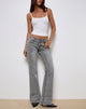 Immagine di Rigid Jeans a vita bassa in lavaggio grigio