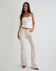 Immagine di Rigid Jeans Flare a vita bassa in bianco sporco