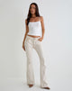 Immagine di Rigid Jeans Flare a vita bassa in bianco sporco