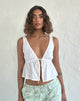 Immagine di Rolia Tie Front Top in bianco sporco