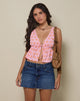 Immagine di Rolia Tie Front Top in Tile Flower Pink