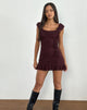Immagine di Rolita Mini Abito in Ditsy Flock Burnt Maroon