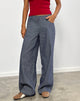 Immagine di Roomy Jeans extra larghi a vita bassa con lavaggio gessato Indigo