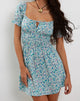 Immagine di Rosmilly Mini Dress in Flower Power Blu