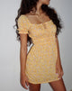 Immagine di Rosmilly Mini Dress in Flower Garden Giallo