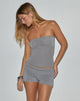 Immagine di Ruki Top a fascia in jersey di rayon grigio