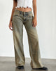 Immagine di Roomy Extra Wide Leg Low Rise Jeans in Sandy Blue Acid
