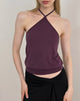Immagine di Saerin Halter Top in Cupro Deep Purple