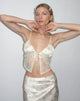 Immagine di Sahira Lace Cami Top in raso Vintage Rose Garland