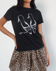 Immagine di Saki Tee nera con stampa Lets Dance