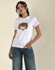 Immagine di Saki Tee bianca con stampa Kitty