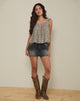 Immagine di Sanula Top in blu e marrone floreale Bohemian Batik