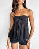 Immagine di Setsuko Bandeau Longline Top in Black