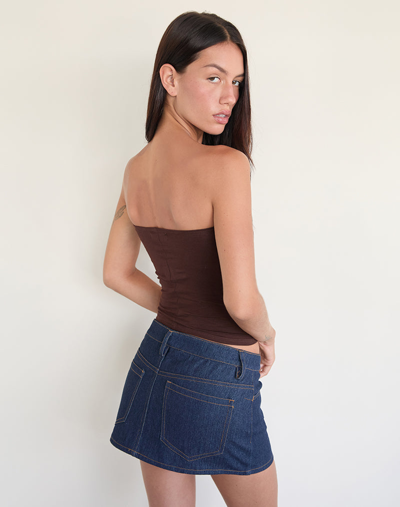Immagine di Shaelo Bandeau Top in Bitter Chocolate Yellow Hibiscus