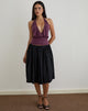 Immagine di Sherlyn Halter Top in Cupro Deep Purple