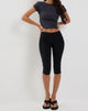 Immagine di Shine Capri Pants in lycra nera