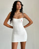 Immagine di Sunali Mini Dress in bianco sporco con ciliegia Emb