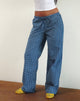 Immagine di Lirura Pantalone a vita bassa in popeline tartan navy