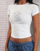 Immagine di Sutin Tee in bianco con slogan "See You Next Tuesday".