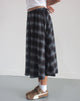 Immagine di Taka Midi Skirt in blu e marrone Check