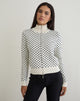 Immagine di Talisa Giacca in maglia con zip in Tiny Polka Avorio