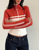 Immagine della giacca Talya in rosso e bianco