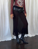 Immagine di Tanisha Midi Skirt in maglia a coste nero