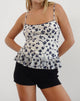 immagine del Top Tarkam in Grunge Floral Flock Crema