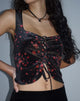 Immagine di Taula - Top con corsetto in velluto rosa a grappoli