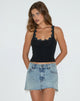 Immagine di Veira Daisy Applique Top in nero