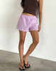 Immagine di Voir Shorts in Popeline a righe rosa e viola