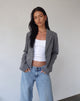 immagine di Walid Cropped Blazer in Charcoal sartoriale