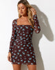 Immagine di Wilem Mini Abito Femme Floreale Blu e Marrone