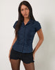 Immagine della blusa Wilmot in Popeline Navy