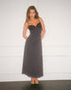 Immagine di Wilonna Maxi abito in chiffon nero Basic Polka