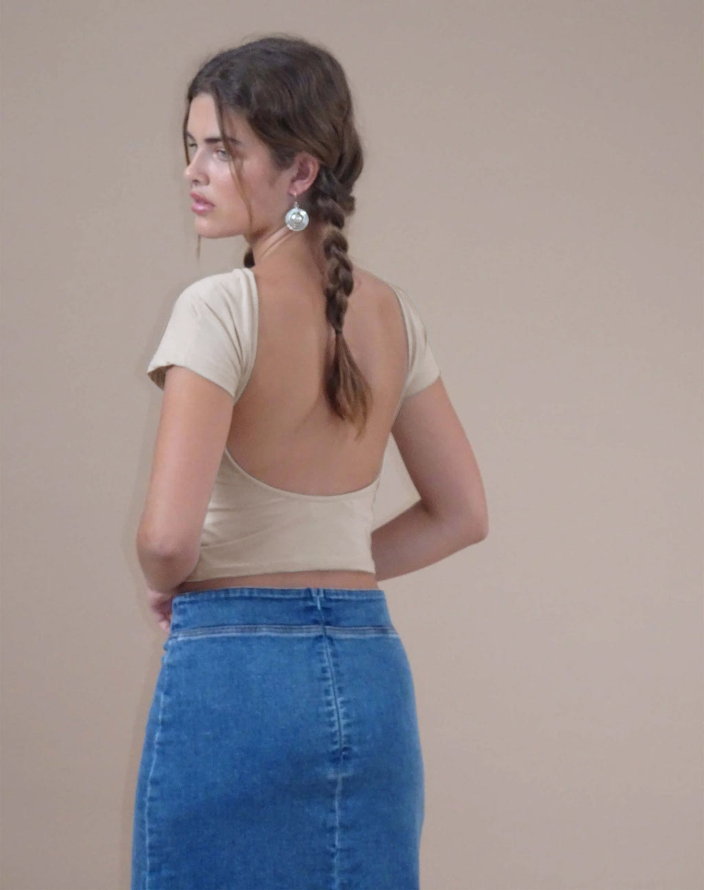 Xiwang Crop Top in latte di cocco