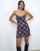 Immagine di Zeinari Mini Dress in Diagonal Check Navy