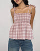 Immagine di Zerah Top in Basic Tartan Pink