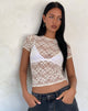 Immagine di Zorani Lace Baby Tee in Avorio