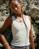 Immagine di Zeta Gilet Top in giallo con fodera blu