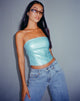 immagine di Dena Corset Top in PU Sky Blue