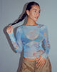 immagine di Elijah Crop Top in Digi Petal Blue
