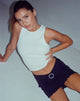 immagine di Manchi Mini Skirt in Black Diamante Buckle