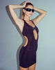 immagine di Zione Mini Dress in Black Diamante Buckle