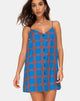 Immagine di Sanna Slip Dress in blu e rosso check