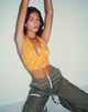 immagine di MOTEL X BARBARA Nanda Crop Top in Hibiscus Zebra Orange