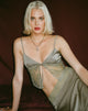 immagine di Sahira Butterfly Top in satin Avocado