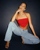 Crop Top Taina in rosso sartoriale
