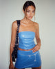 immagine di Dena Corset Top in PU Blu Azzurro