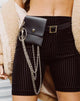 Immagine di Bike Short in velluto a righe trasparenti nero X Princess Polly